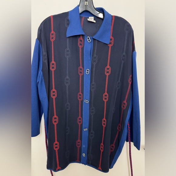 Hermes Long sleeve top with belt - Picture 1 of 8